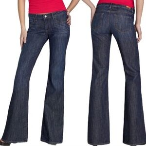 Paige Robertson Wide Leg Jean Dark Denim Wash Size 30